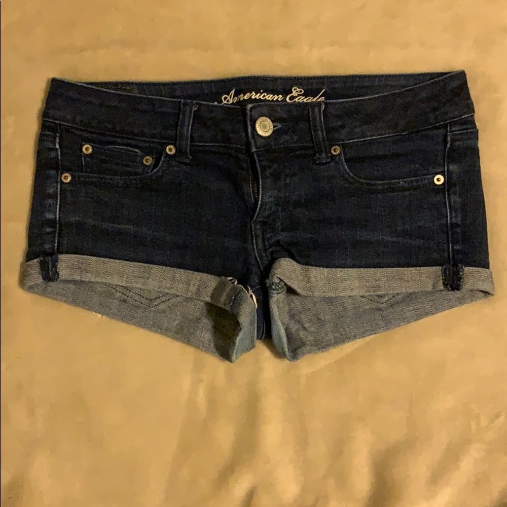 American Eagle dark jean shorts
